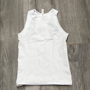 Athleta white ribbed tank- XXS